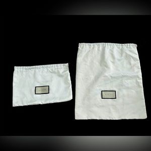🌺 Gucci drawstring satin accessory dust bags - two!